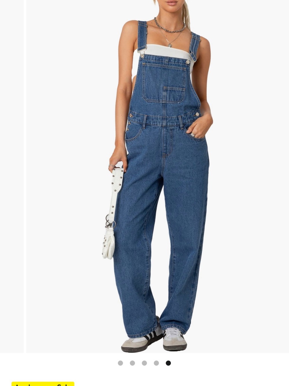 Edikted Classic Blue Denim Women's Overalls
